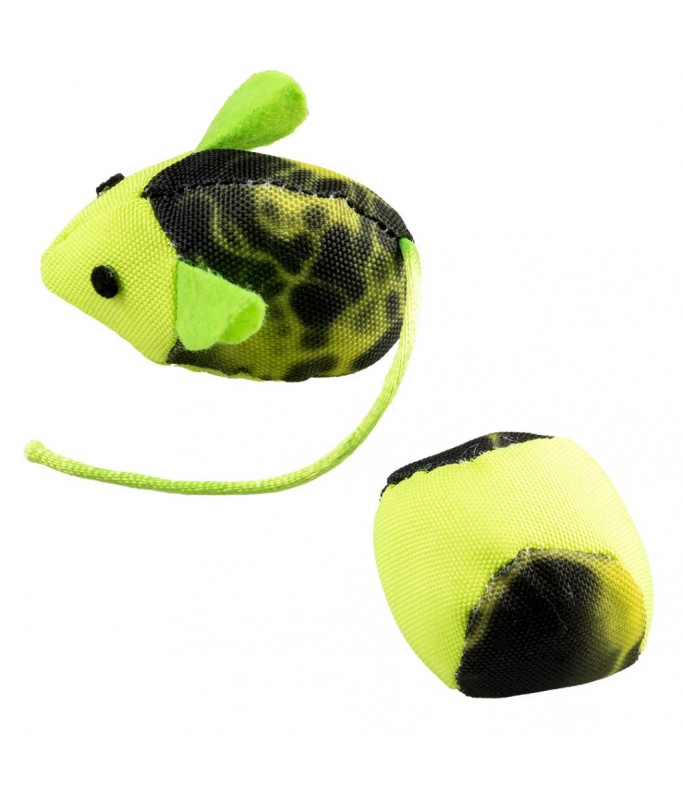 Duvo Mouse & Ball 2Pc Green - 16 x 3.8 x 4cm