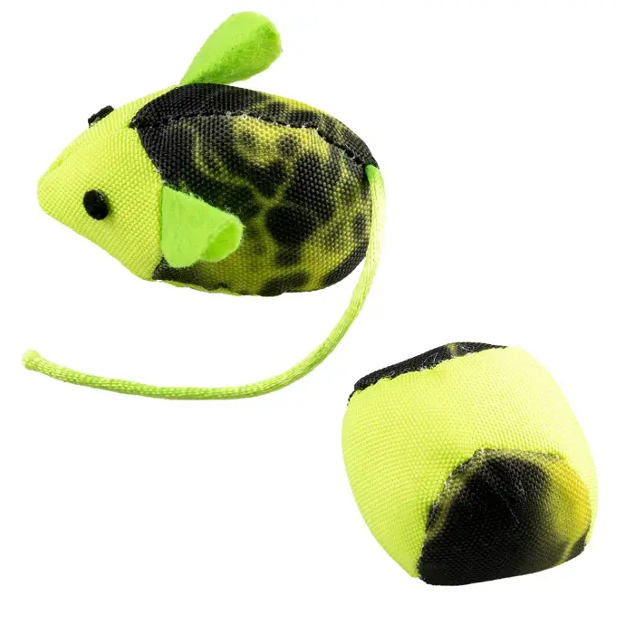 Duvo Mouse & Ball 2Pc Green - 16 x 3.8 x 4cm