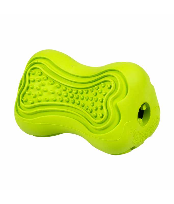 Duvo+ Rubber Dental Bone & Dispenser Dog Toy 8x5,5x5,5cm Green