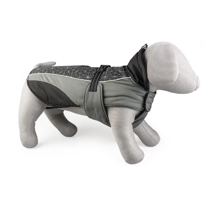 Duvo+ Dog Jacket Hi Vis Casual M - 50cm Black/Grey[Size - M]