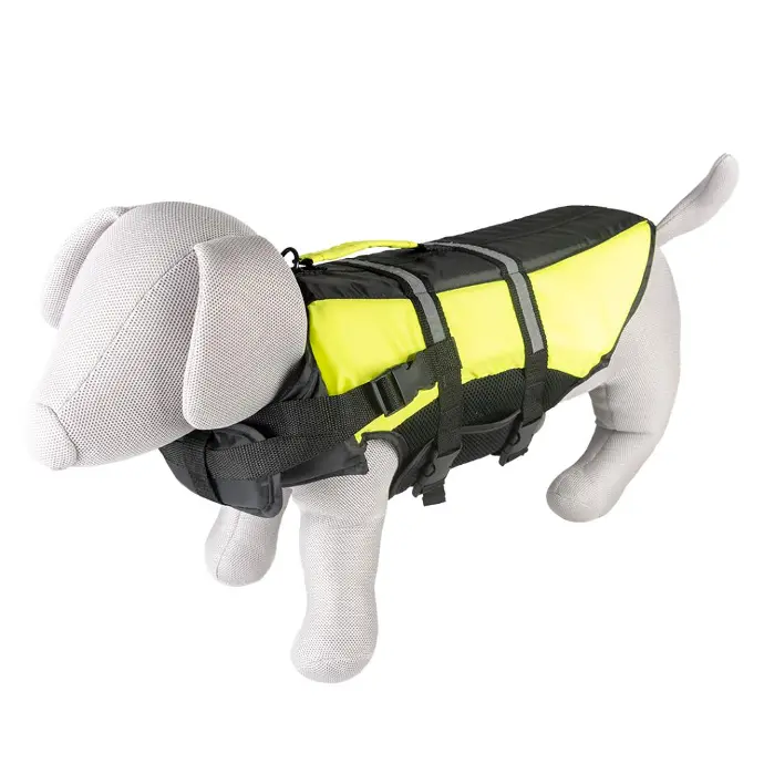 Duvo+ Dog Life Jacket Hi Vis Marine XS - 30cm- max.13kg Black/Yellow[Size - XS]