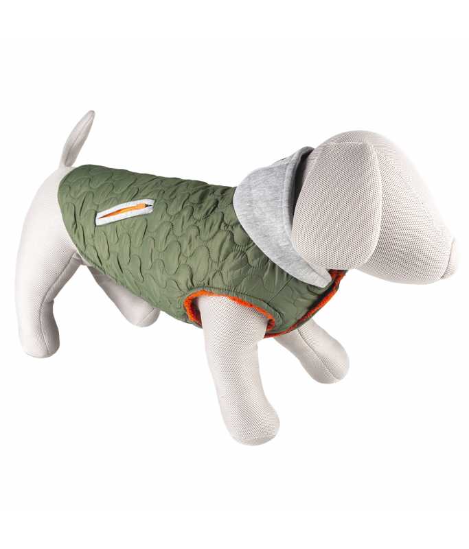 Duvo+ Dog Jacket Urban XL - 70cm Grey/Green[Size - XL]