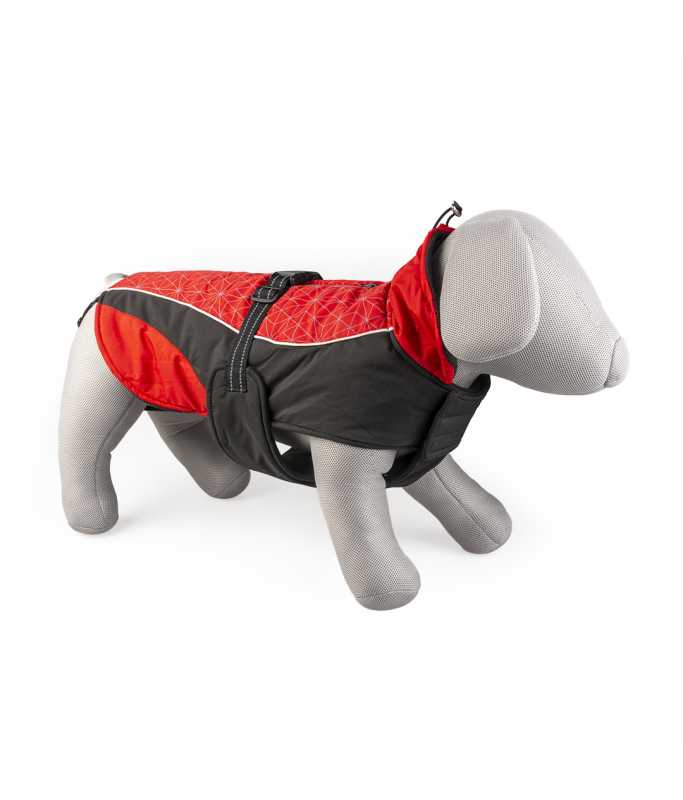 Duvo+ Dog Jacket Hi Vis Casual Red/Black[Size - M]