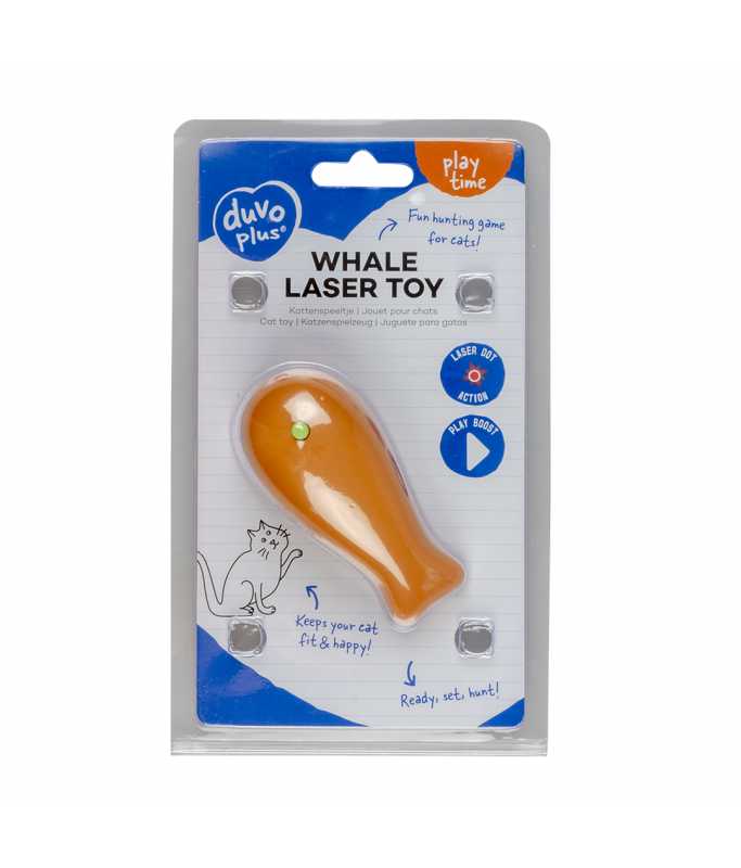 Duvo+ Whale Laser Cat Toy 8x4x4cm, Mixed Colors