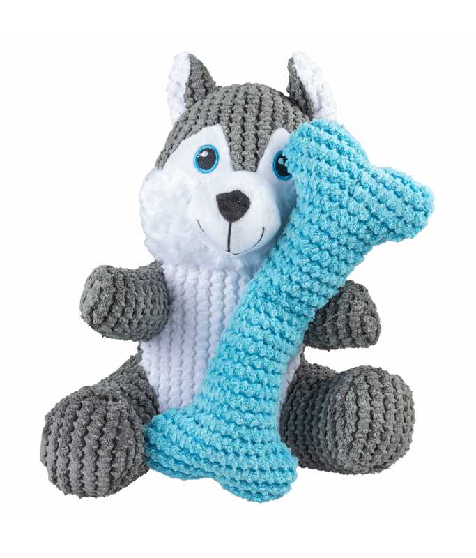 Duvo+ Plush Duo Husky + Bone M - 27,5x27,4x16,5cm Multicolour[Size - M]