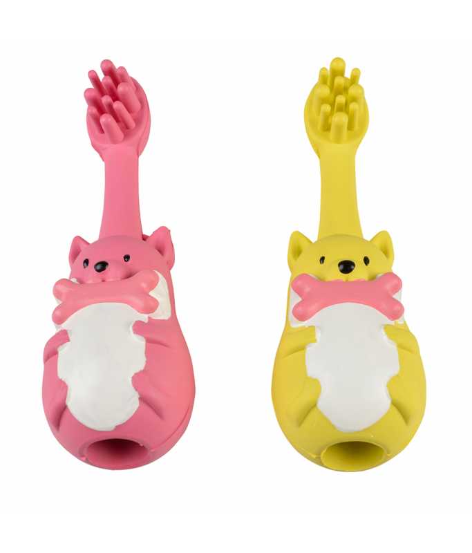 Duvo+ Rubber Toothbrush Animals 4x4x11cm Mixed Colors