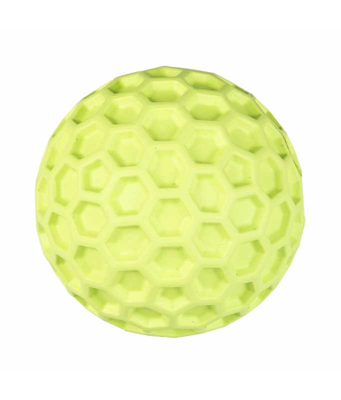 Duvo+ Rubber Hexagon Ball Dispenser Dog Toy 7,5x7,5x7,5cm,Green