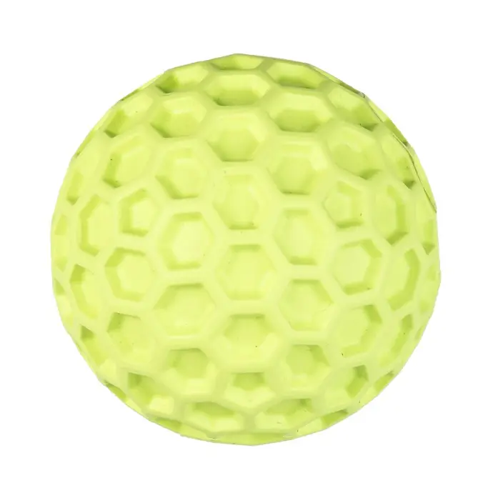 Duvo+ Rubber Hexagon Ball Dispenser Dog Toy 7,5x7,5x7,5cm,Green