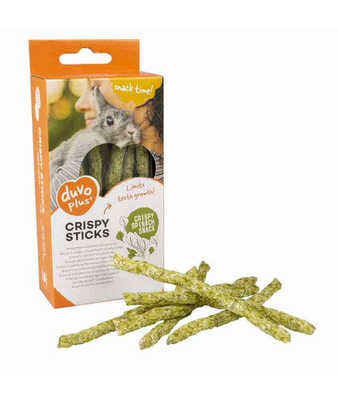 Duvo+ Crispy Chew Sticks Spinach Green 50g