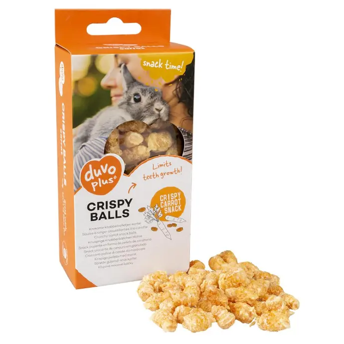 Duvo+ Crispy Chew Balls Carrot Orange 50g