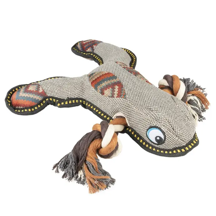 Duvo+ Canvas Frog 30x27x7cm, Grey