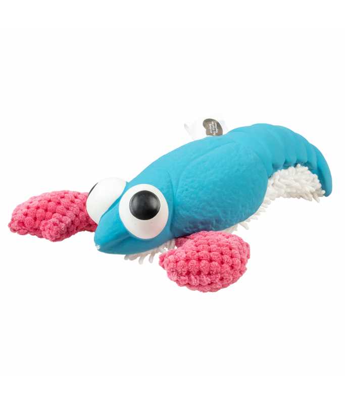 Duvo+ Plush & Latex Lobster 24x18.5x6.5cm blue/pink