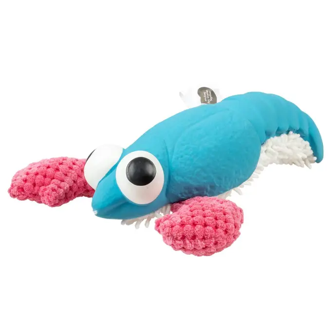 Duvo+ Plush & Latex Lobster 24x18.5x6.5cm blue/pink