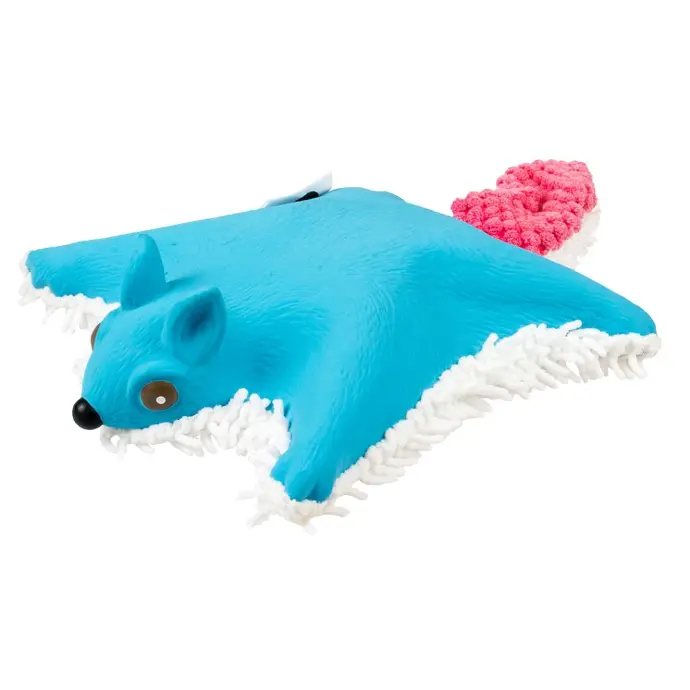 Duvo+ Plush & Latex Flying Squirrel 31x17x5cm blue/pink