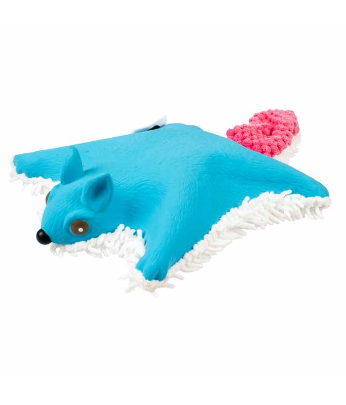 Duvo+ Plush & Latex Flying Squirrel 31x17x5cm blue/pink