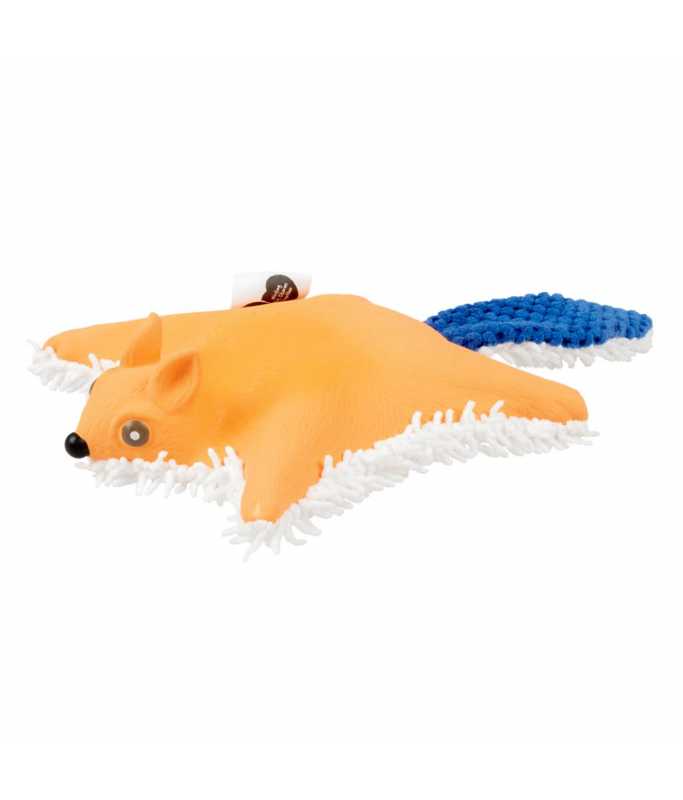 Duvo+ Plush & Latex Flying Squirrel Orange/Blue, 31x17x5cm