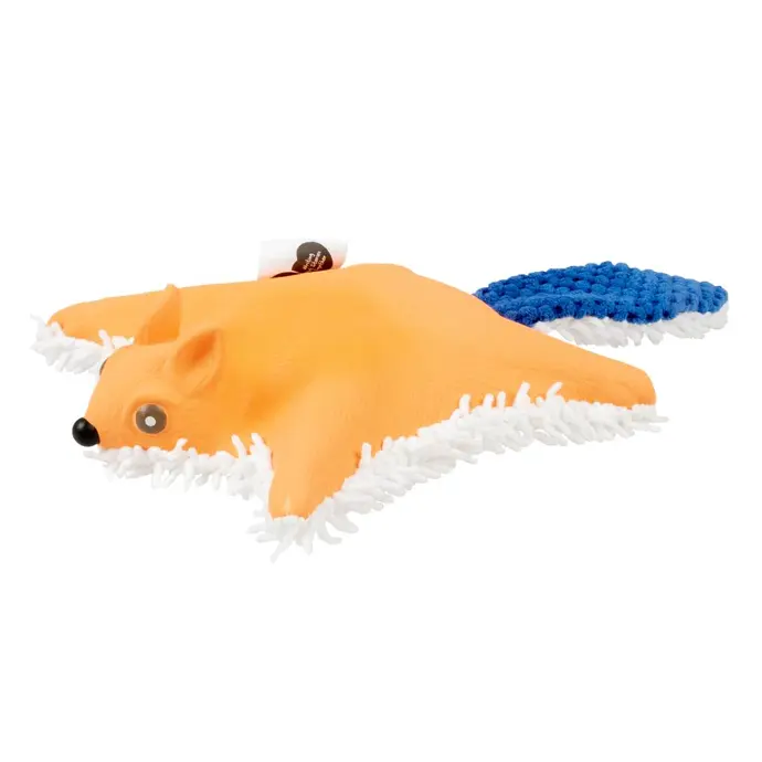 Duvo+ Plush & Latex Flying Squirrel Orange/Blue, 31x17x5cm