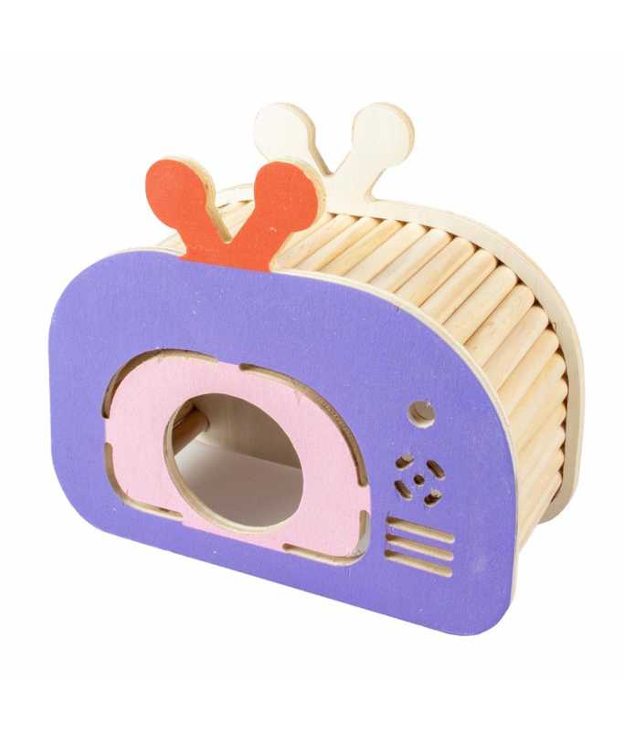 Duvo+ Small Animal Wooden Play House TV 19,6x8,5x17cm, Multicolour