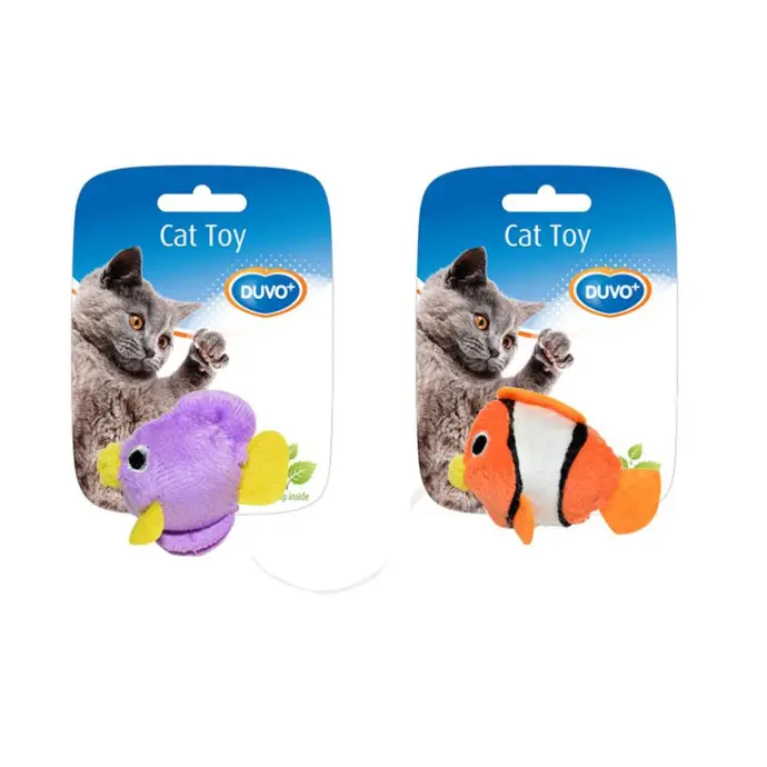 Duvo Assortment Fish Orange/Blue 2pc - [Dimension - 7.5 x 9 x 3.5cm]