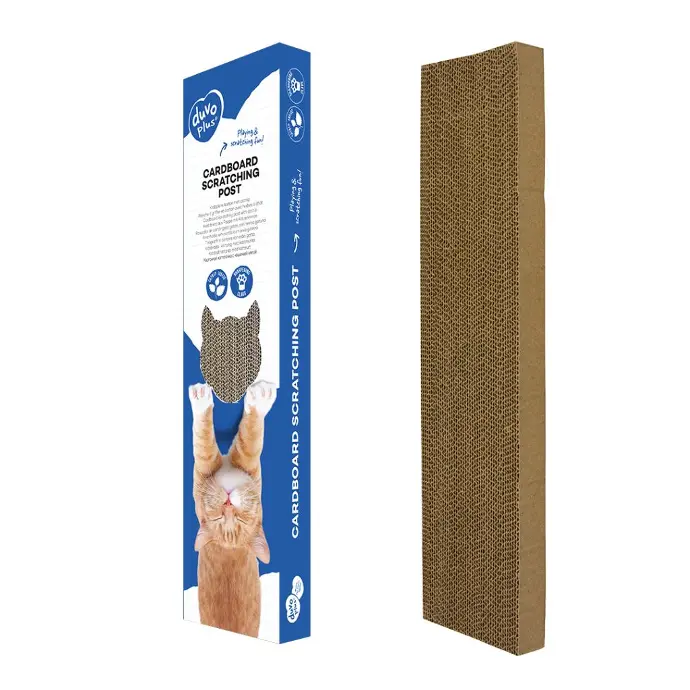 Duvo Cat Scratcher Corrugate With Catnip 50 x 13 x 6cm[Dimension - 50 x 13 x 6cm]