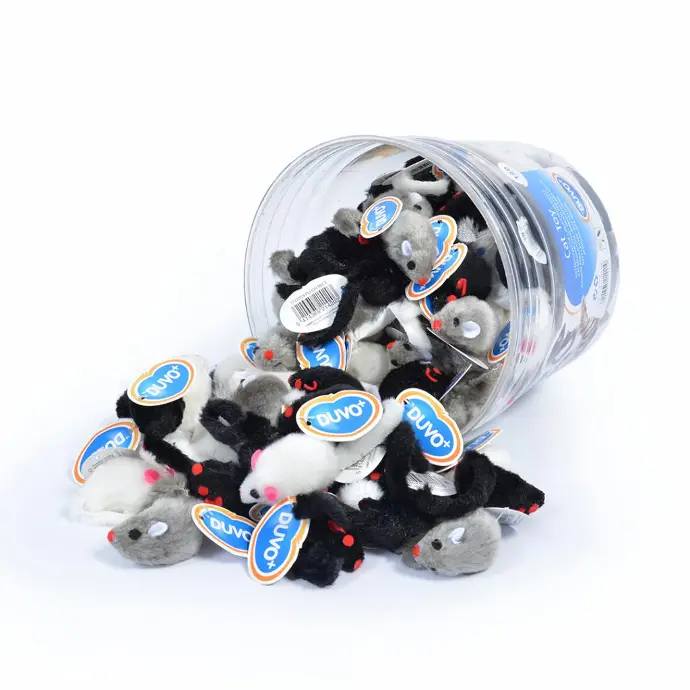 Duvo Plush Mice - Cat Toy (120pcs in one pack)