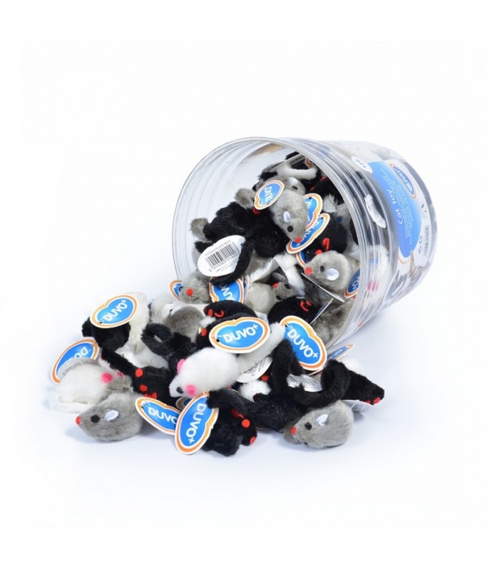 Duvo Plush Mice - Cat Toy (120pcs in one pack)