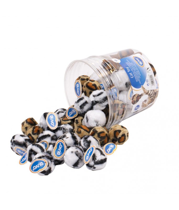 Duvo Plush Safari Ball Mix - 60pcs - 1 Tube