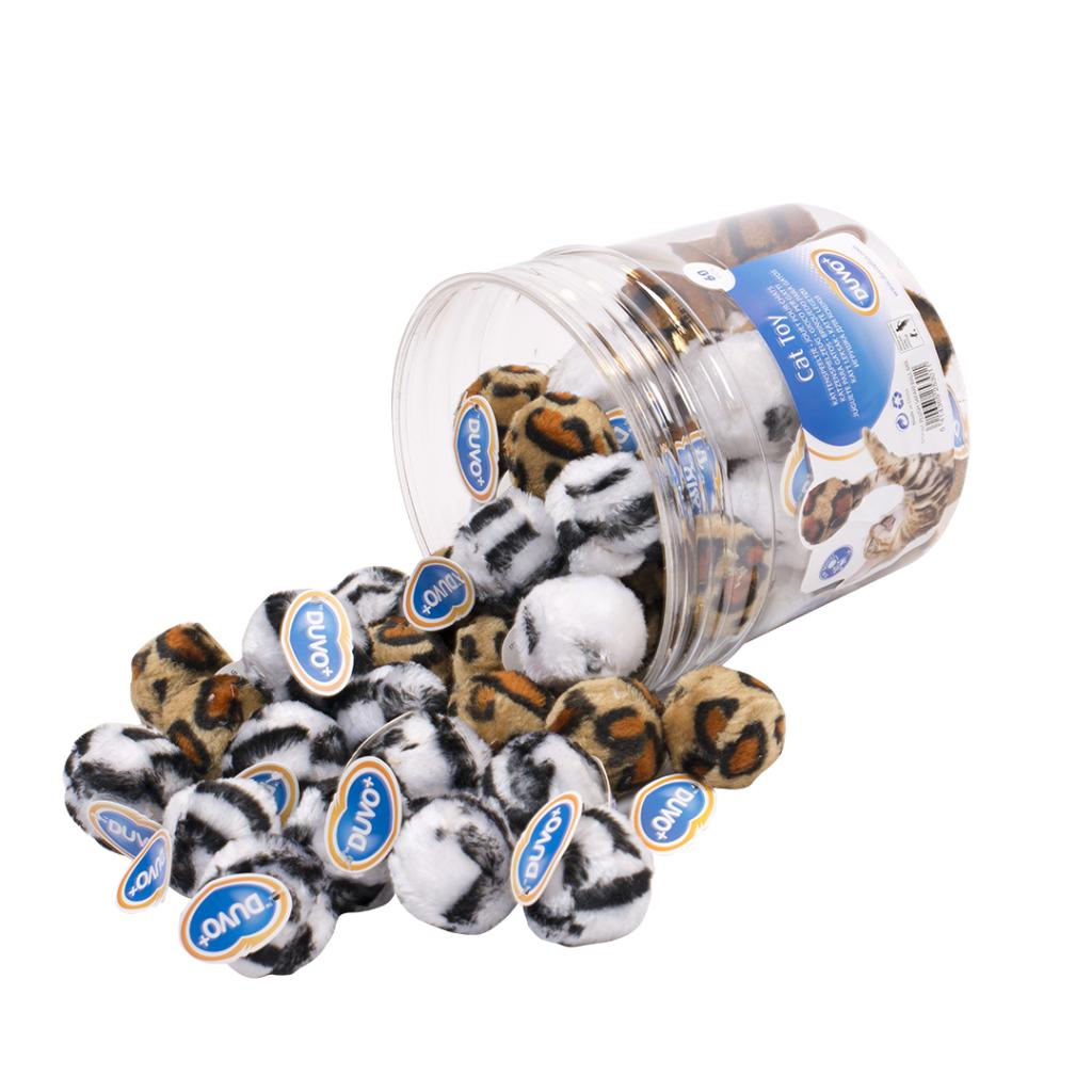 Duvo Plush Safari Ball Mix - 60pcs - 1 Tube