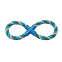 Duvo+ Tug Toy Knotted Cotton 8- Pull Ring 33cm Grey/Blue