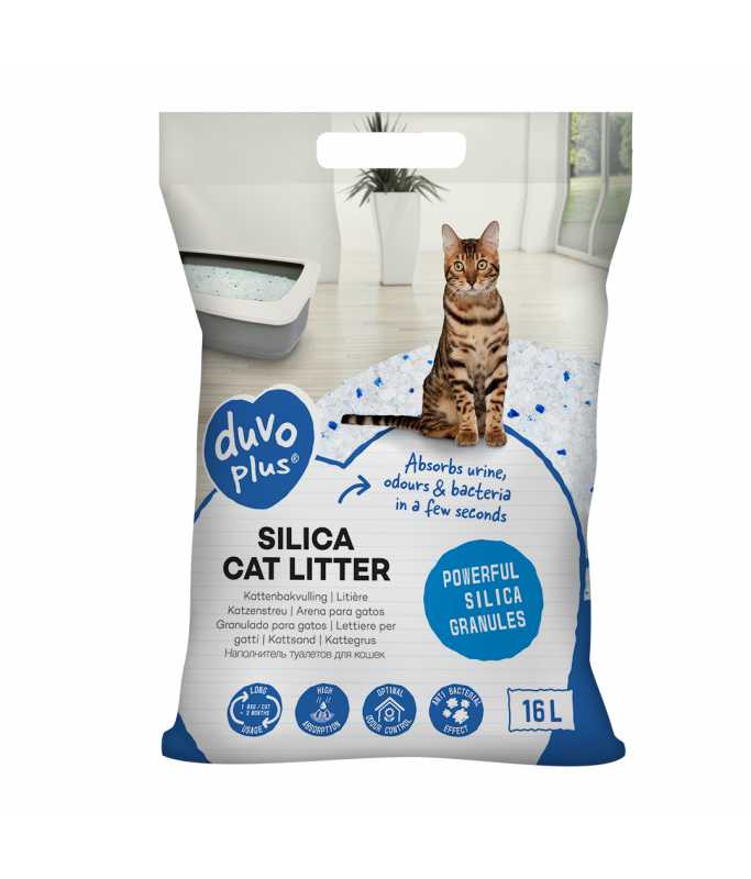 Duvo Premium Silica Cat Litter-Unscented[Size - 16L]