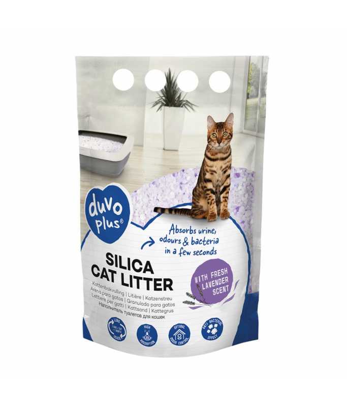 Duvo Premium Silica Cat Litter 5L[Flavor - Lavender]