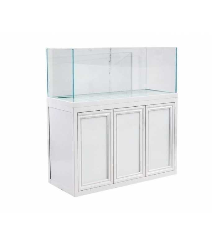 Karis Crystal Clear Aquarium with Cabinet-White[Dimension - 1200x500x450mm]