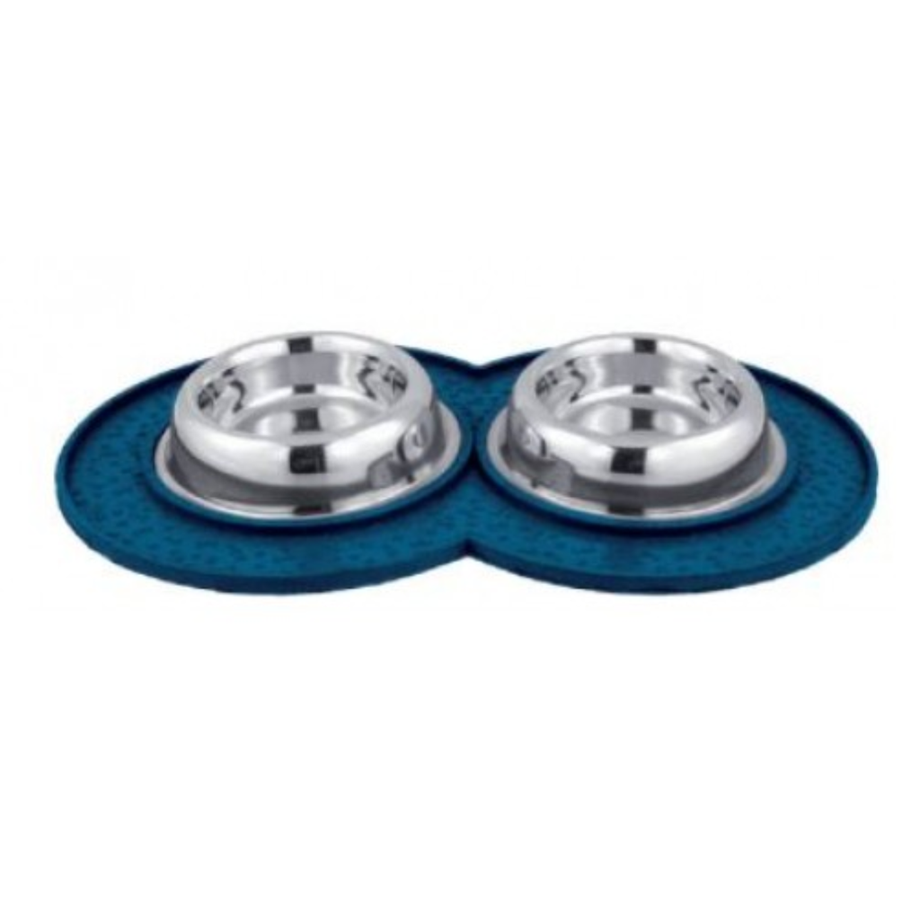 Kumar Steels Anti Spill Rubber Mat Dog Bowl[Capacity - 0.90L]
