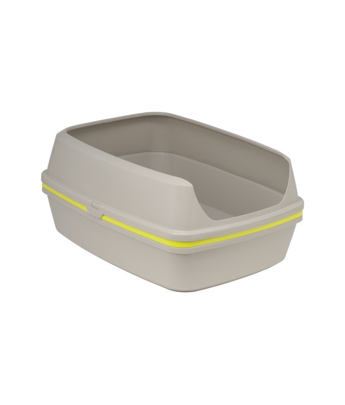 Moderna Lift to Sift -Open Cat Litter Box (Grey+Lemon)[Size - L]