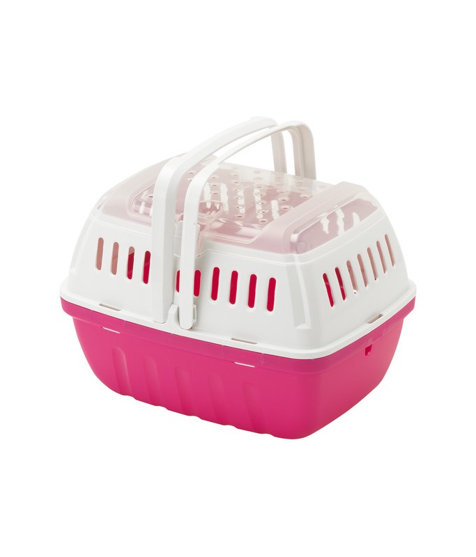 Moderna Hipsters-Pet Carrier (Small: L 22.9 x W 16.9 x H 15.5 cm Large: L 40 x W 25.8 x H 22.4 cm)[Color - Pink, Size - L]