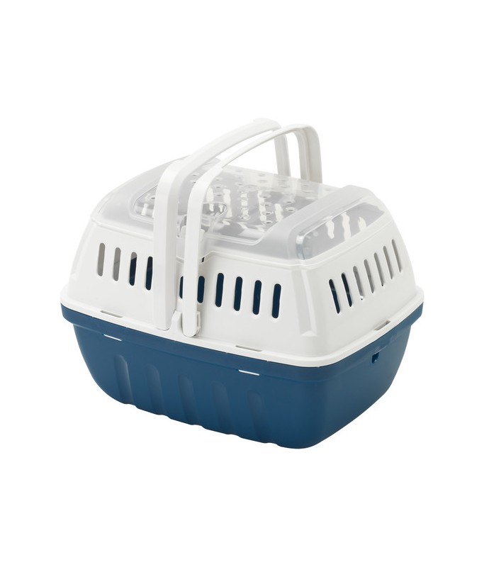 Moderna Hipsters-Pet Carrier (Small: L 22.9 x W 16.9 x H 15.5 cm Large: L 40 x W 25.8 x H 22.4 cm)[Color - Blue, Size - L]