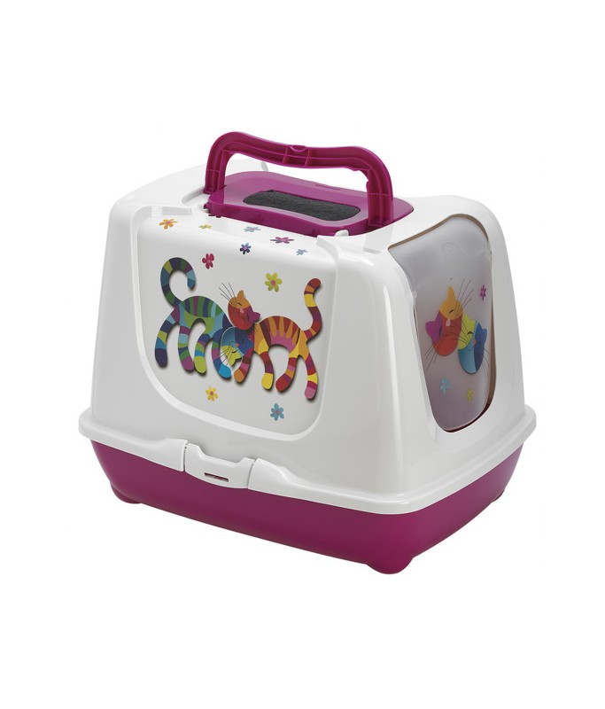 Moderna Trendy Cat-Litter box[Color - Pink, Size - L]