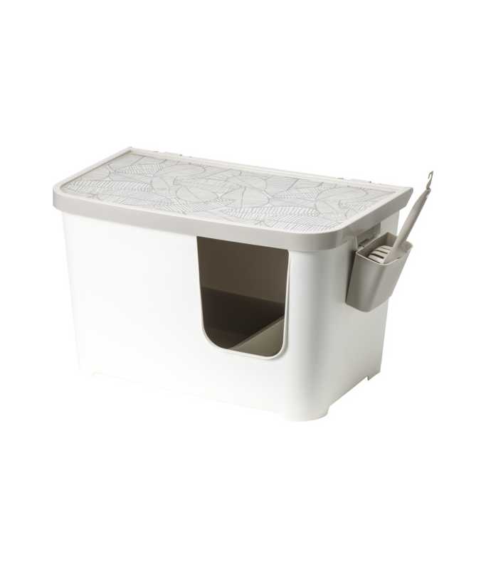 Moderna Casetta Camelia Revolutionary Litter Box- Soft White, L 75.7 x W 45 x H 45 cm