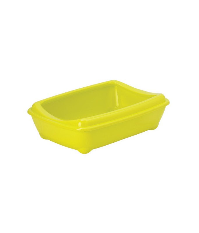 Moderna Arist-O-Tray-Cat Litter Tray[Color - Yellow, Size - M (With Rim)]