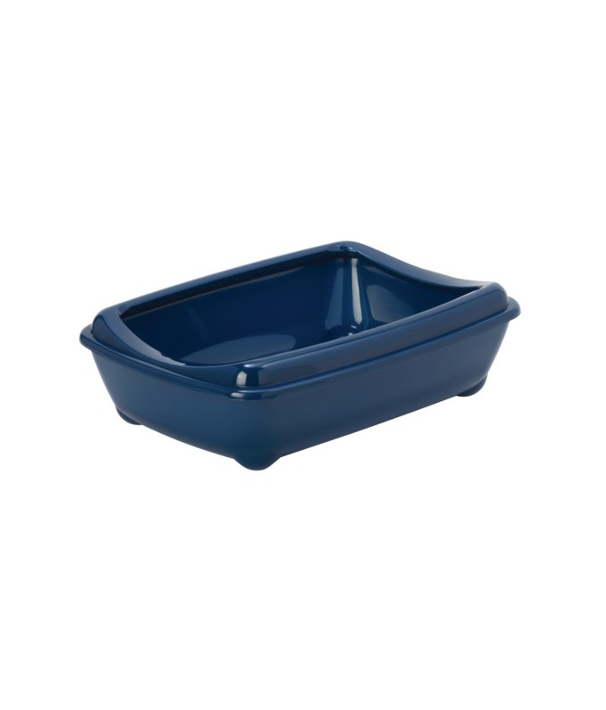 Moderna Arist-O-Tray-Cat Litter Tray[Color - Blue, Size - M (With Rim)]