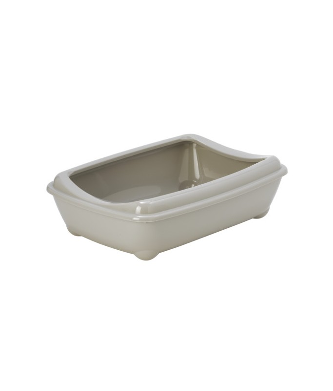 Moderna Arist-O-Tray-Cat Litter Tray[Color - Grey, Size - L (With Rim)]