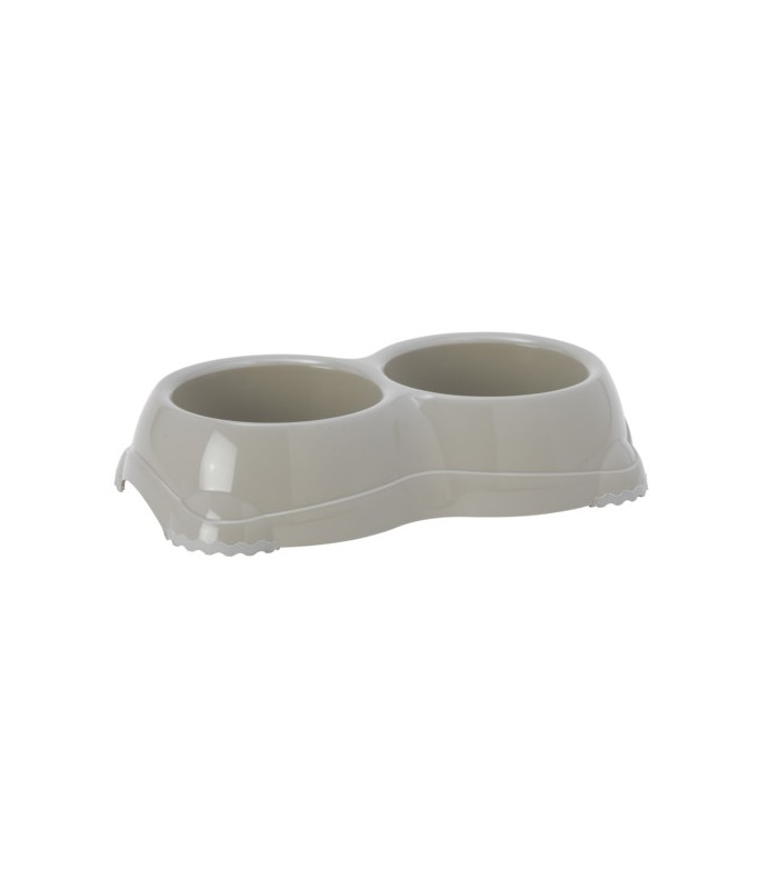 Moderna Double Smarty Bowl 26.1 x 14.4 x 5.7 cm-2x330ml-Grey