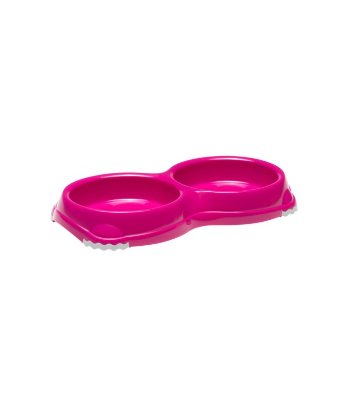 Moderna Double Smarty Bowl 26.5 x 13.5 x 3.4 cm-2x200ml-Pink