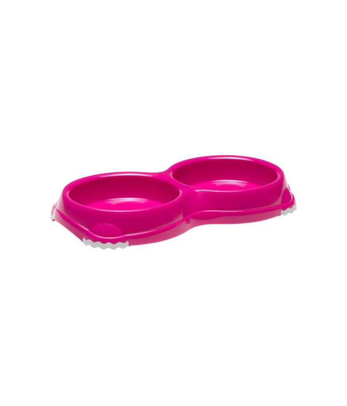 Moderna Double Smarty Bowl[Color - Pink, Size - XS]