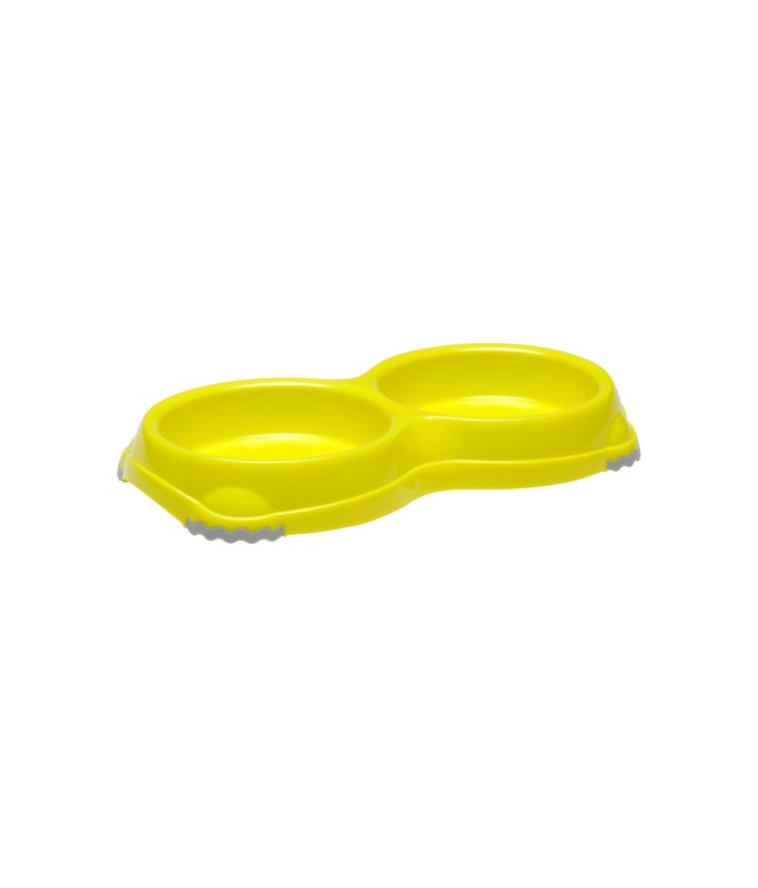 Moderna Double Smarty Bowl[Color - Yellow, Size - XS]