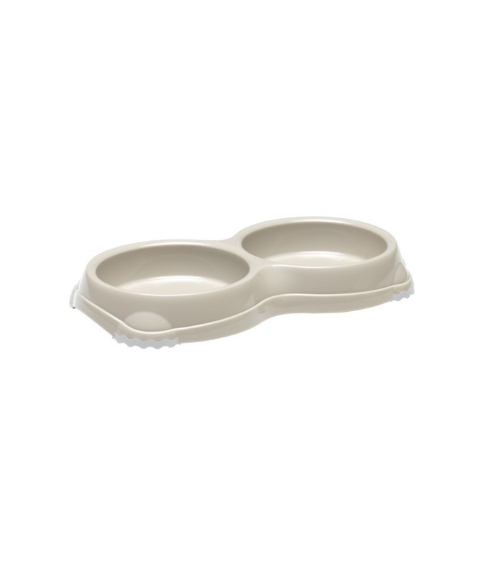Moderna Double Smarty Bowl26.5 x 13.5 x 3.4 cm-2x200ml-Grey