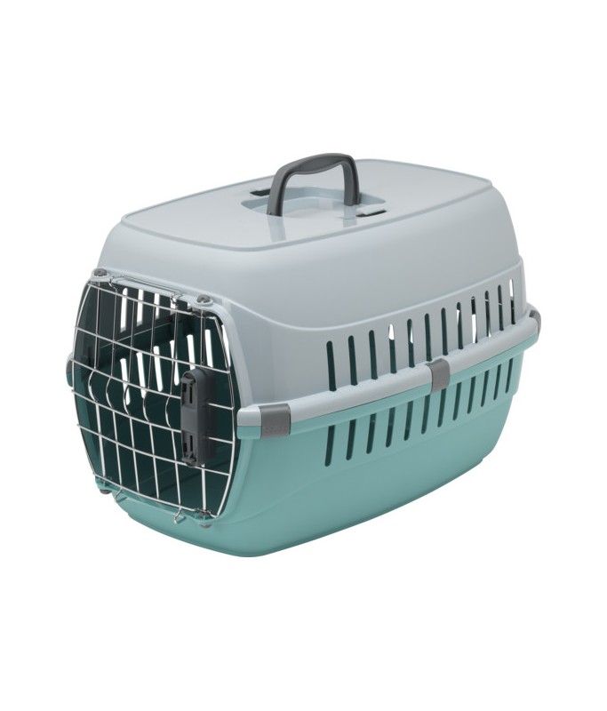 Moderna Road Runner Carrier Spring Lock Door-Cyan-56.4 x 37.4 x 35 cm