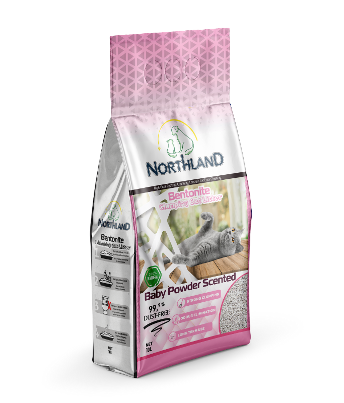 Northland Bentonite Clumping Cat Litter - Baby Powder [Volume - 10L]