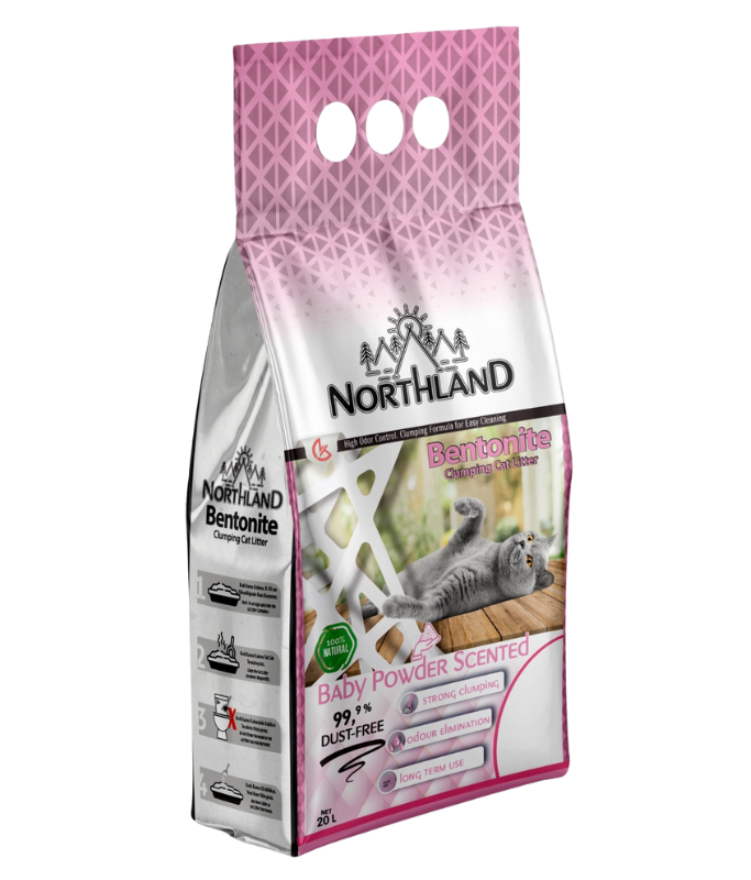 Northland Bentonite Clumping Cat Litter - Baby Powder [Volume - 20L]