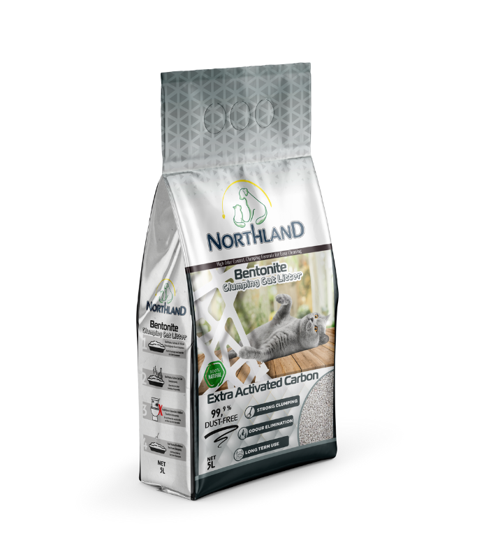 Northland Bentonite Clumping Cat Litter - Extra Activated Carbon [Volume - 5L]